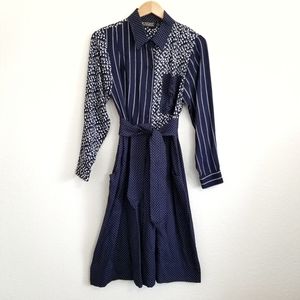 Vintage Karen Kane Multi Print Dress Size 8